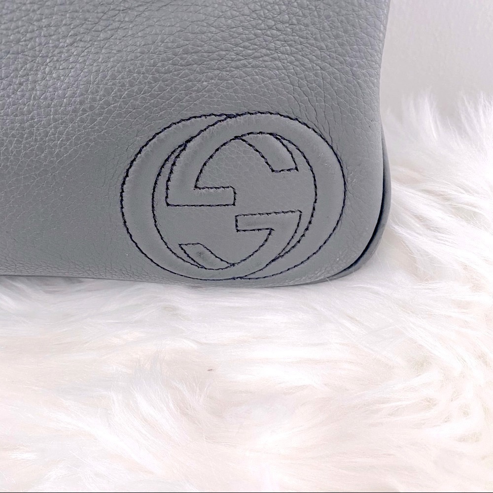 Gucci Soho Leather Briefcase Hong Kong Edition in Grey - Picture 11 of 15